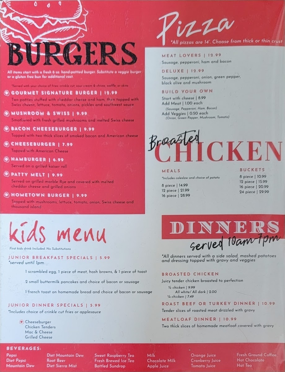 Hometown Grill Menu - Image 1